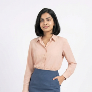 Lavender knit + navy pencil skirt